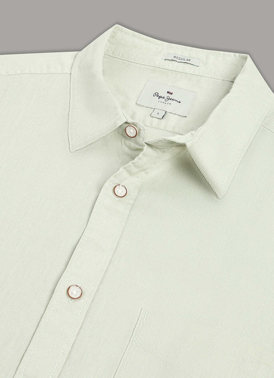 Men Green Solid Long Sleeve Shirt, , large image number 3