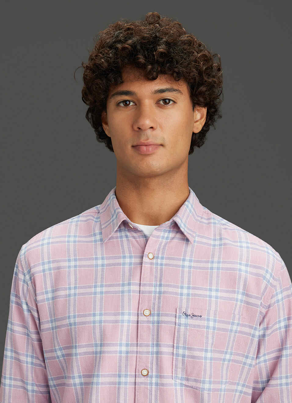 Men Peach Orange Regular Fit Full Sleeve Checked Shirt, , large image number 4