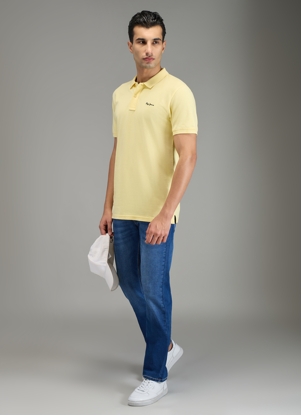 Men Yellow Solid Short Sleeves Polo, , large image number 5
