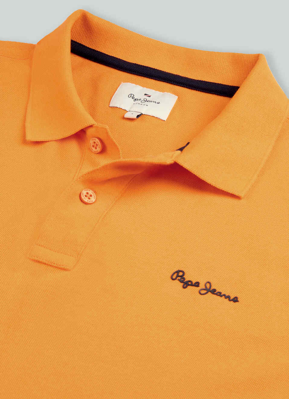 Men Orange Solid Short Sleeves Polo, , large image number 7
