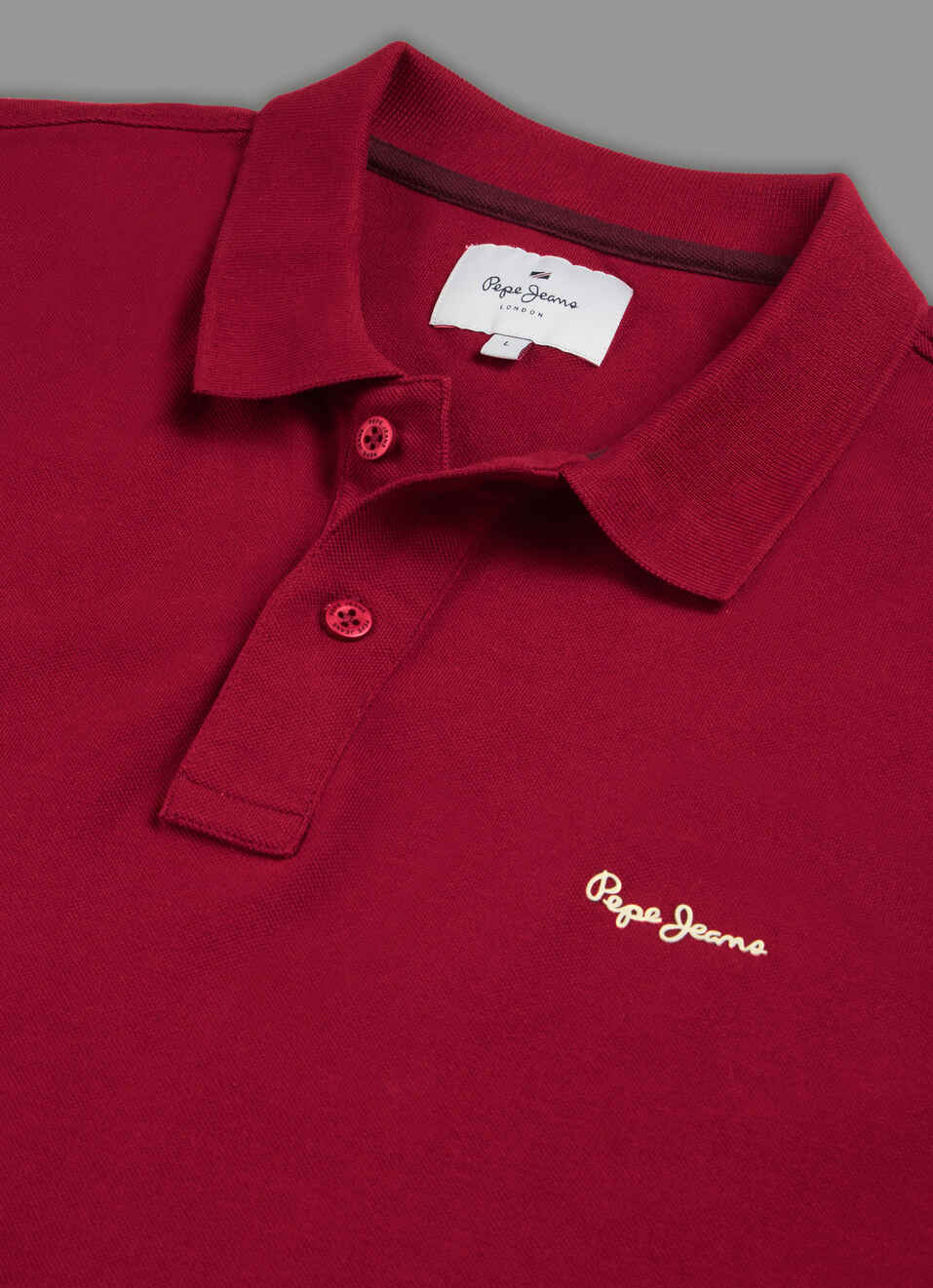 Men Red Solid Short Sleeves Polo, , large image number 7