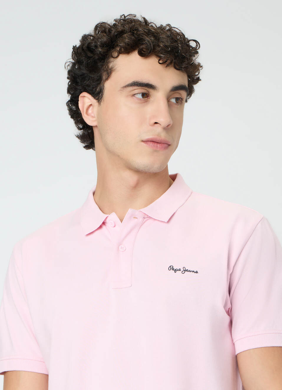 Men Pink Solid Short Sleeves Polo, , large image number 4