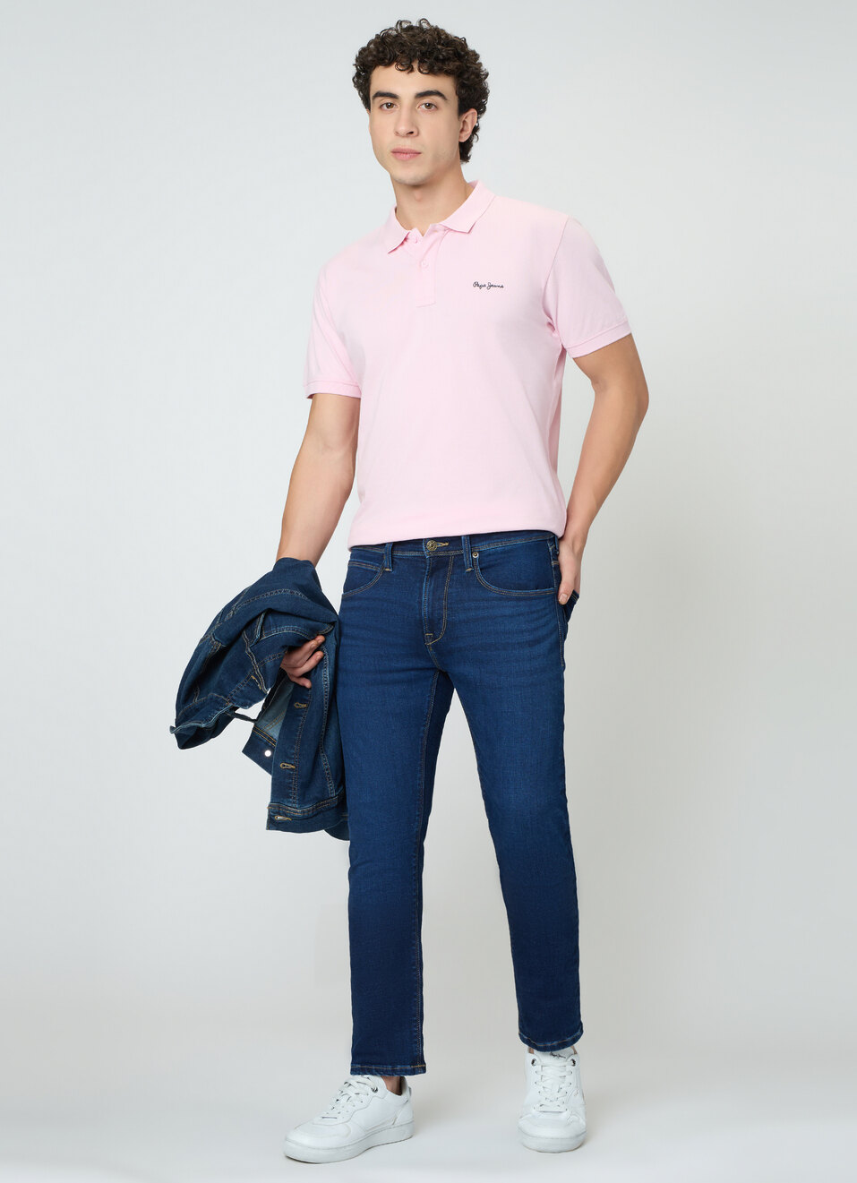 Men Pink Solid Short Sleeves Polo, , large image number 5