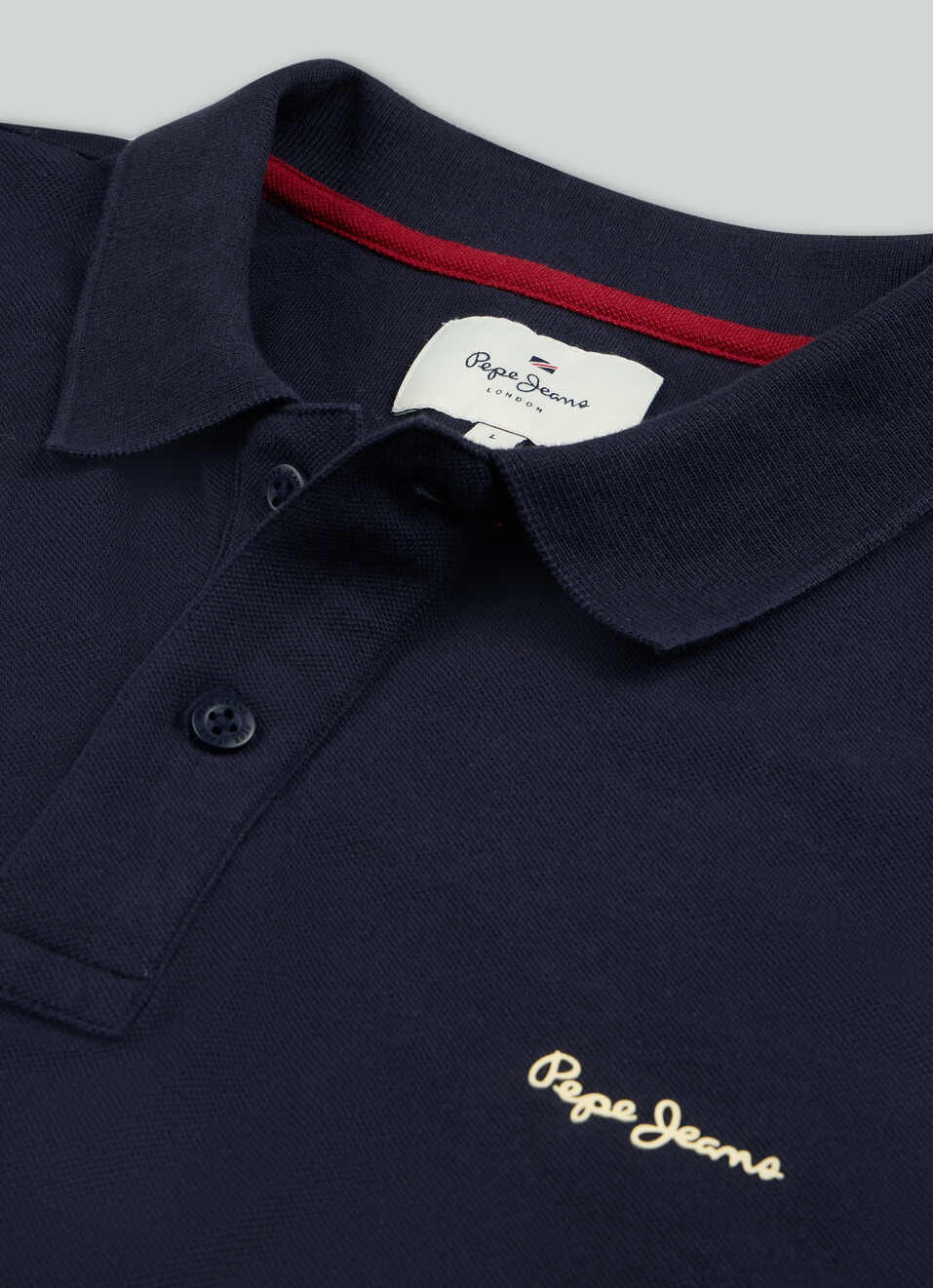 Men Navy Solid Short Sleeves Polo, , large image number 7