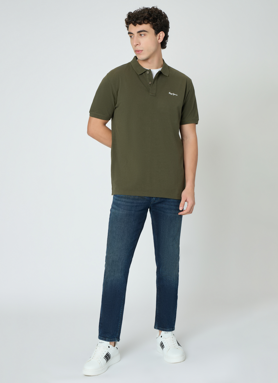 Men Green Solid Short Sleeves Polo, , large image number 5