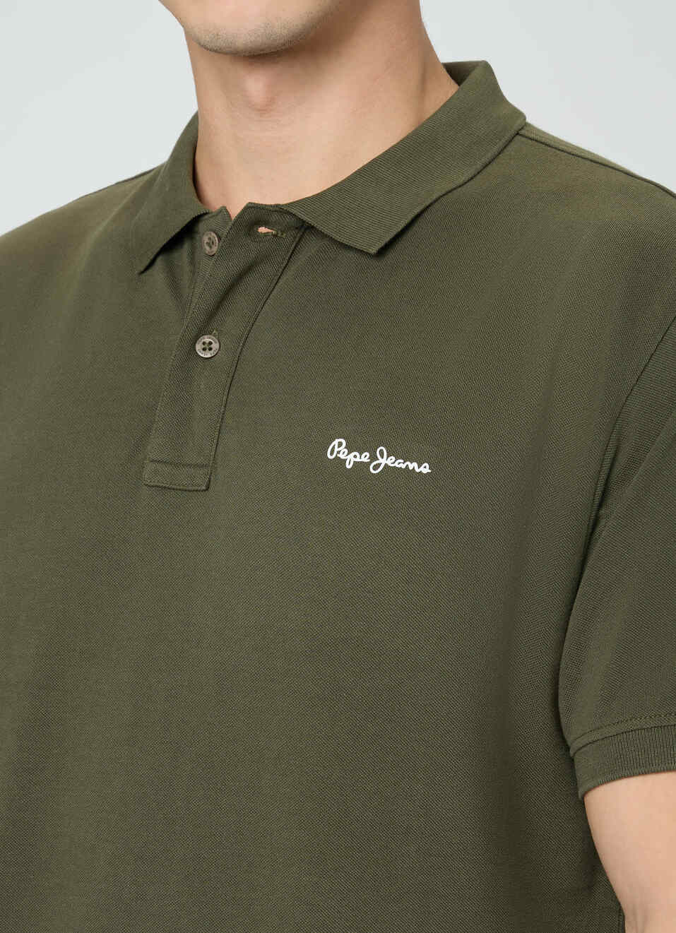 Men Green Solid Short Sleeves Polo, , large image number 6