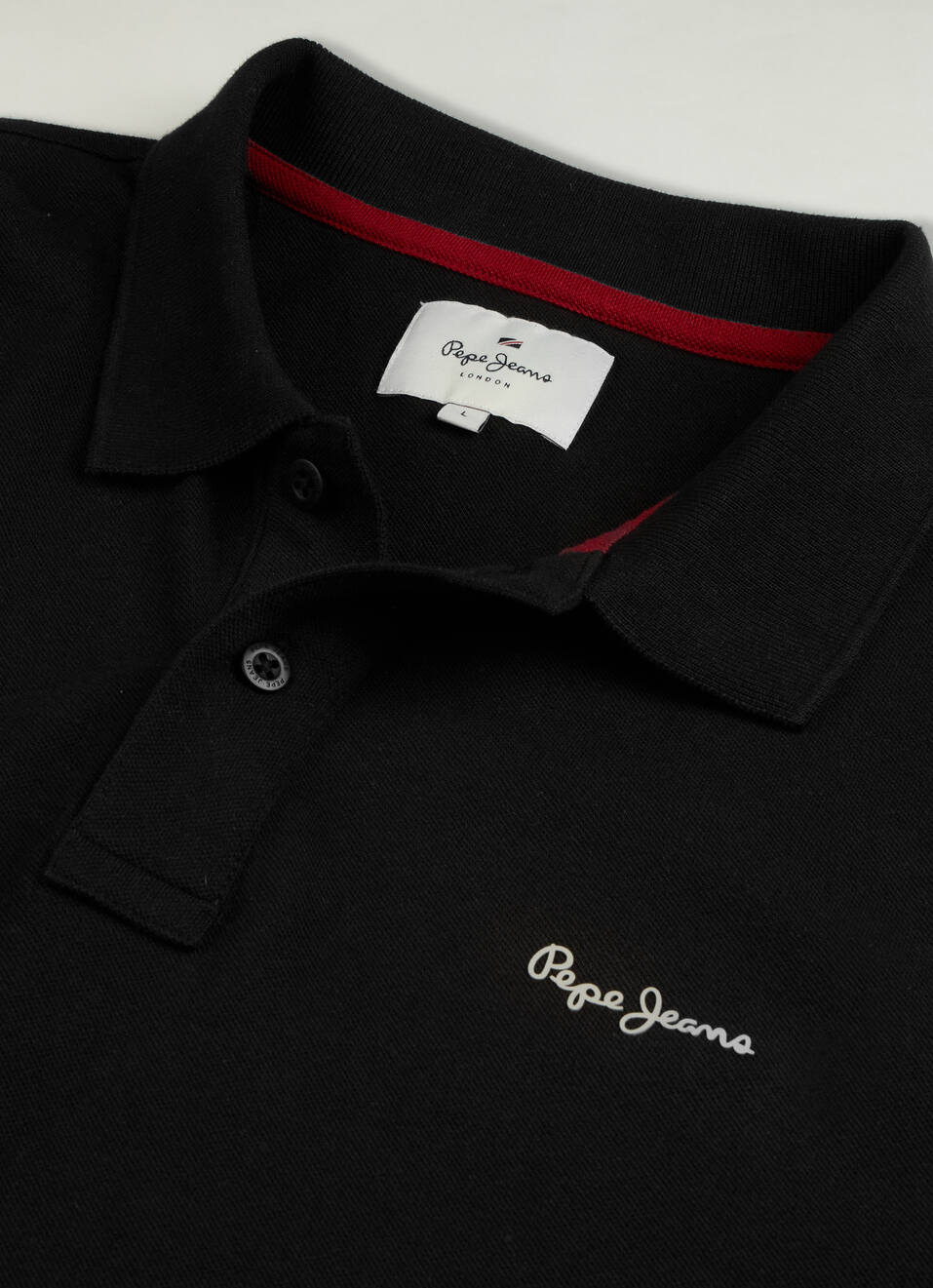 Men Black Solid Short Sleeves Polo, , large image number 7