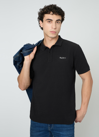 Men Black Solid Short Sleeves Polo