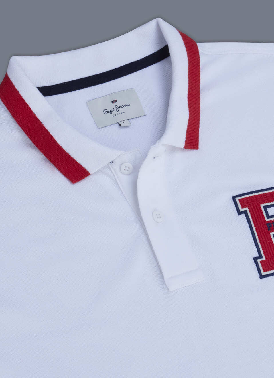 Men White Regular Fit Polo Collar T-shirt, , large image number 3