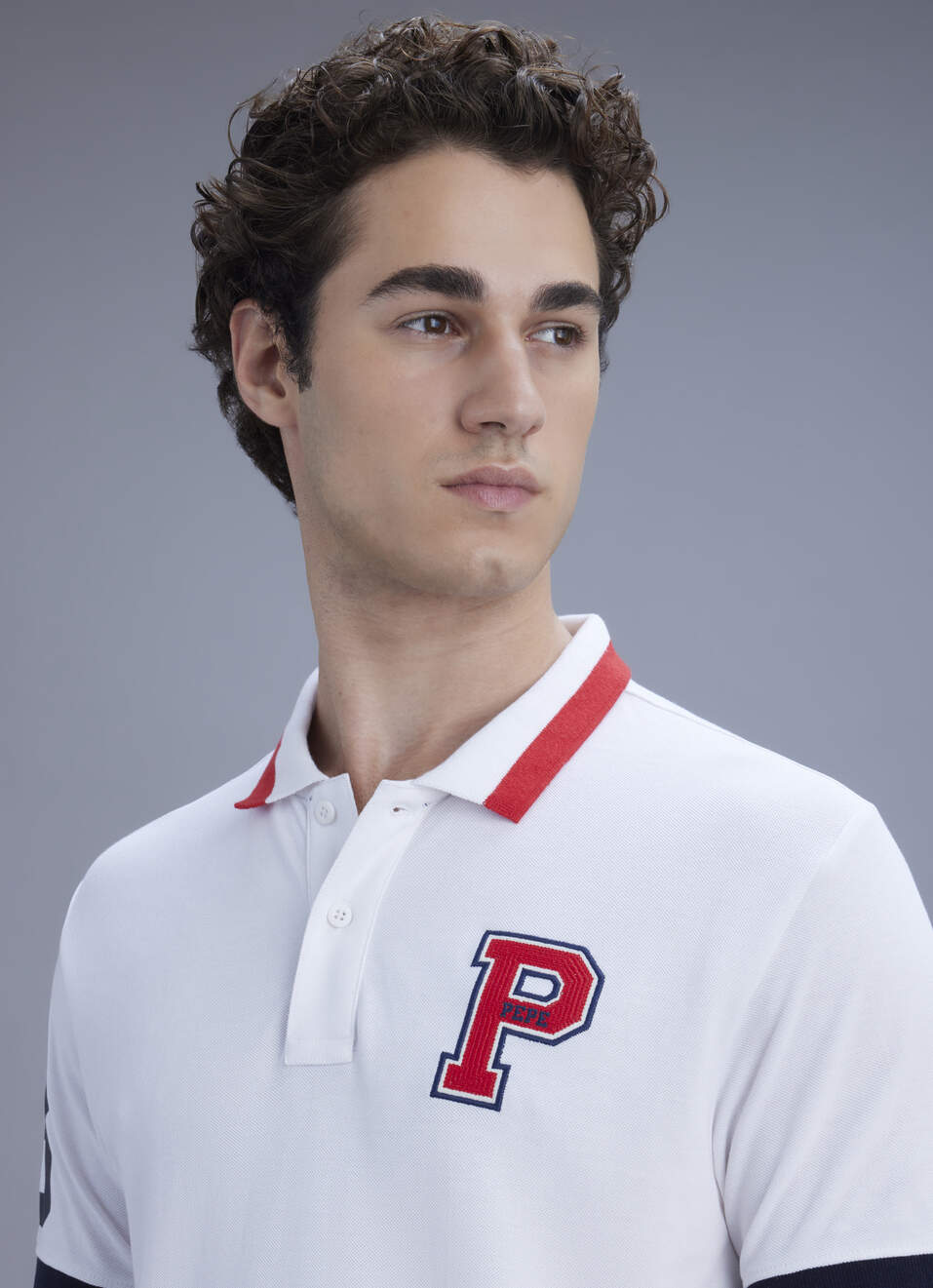 Men White Regular Fit Polo Collar T-shirt, , large image number 4
