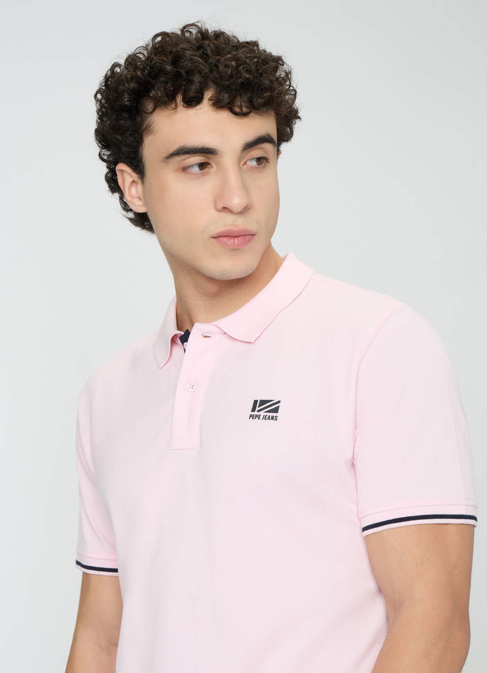 Men Pink Solid Short Sleeves Polo, , large image number 4