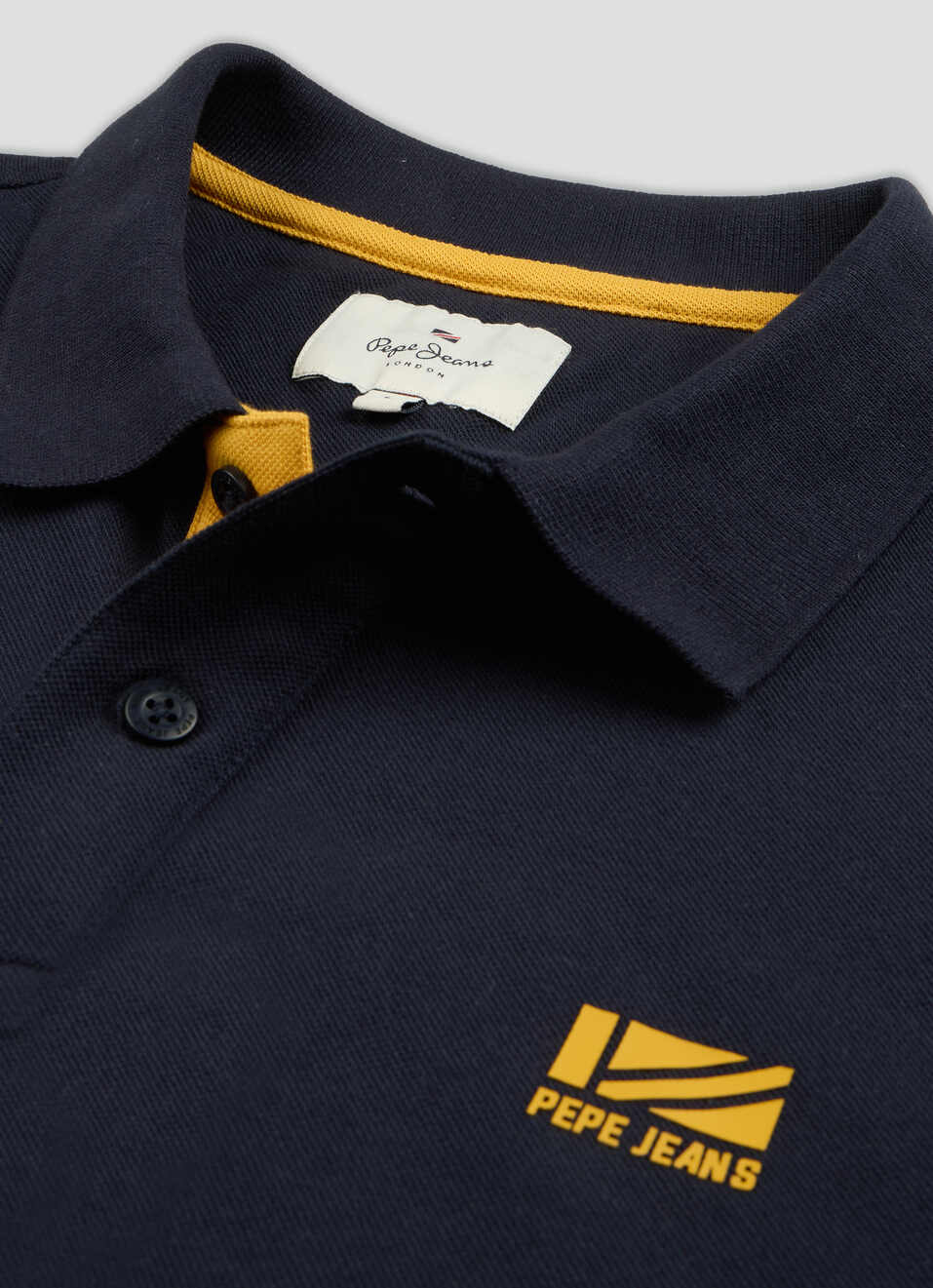 Men Navy Solid Short Sleeves Polo, , large image number 7