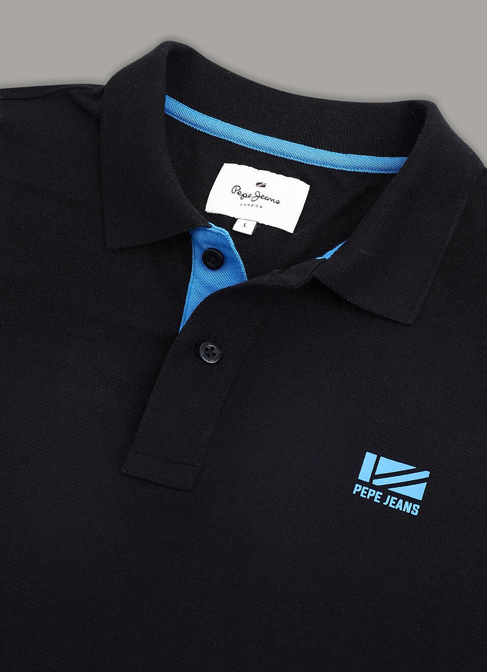 Men Black Solid Short Sleeves Polo, , large image number 7