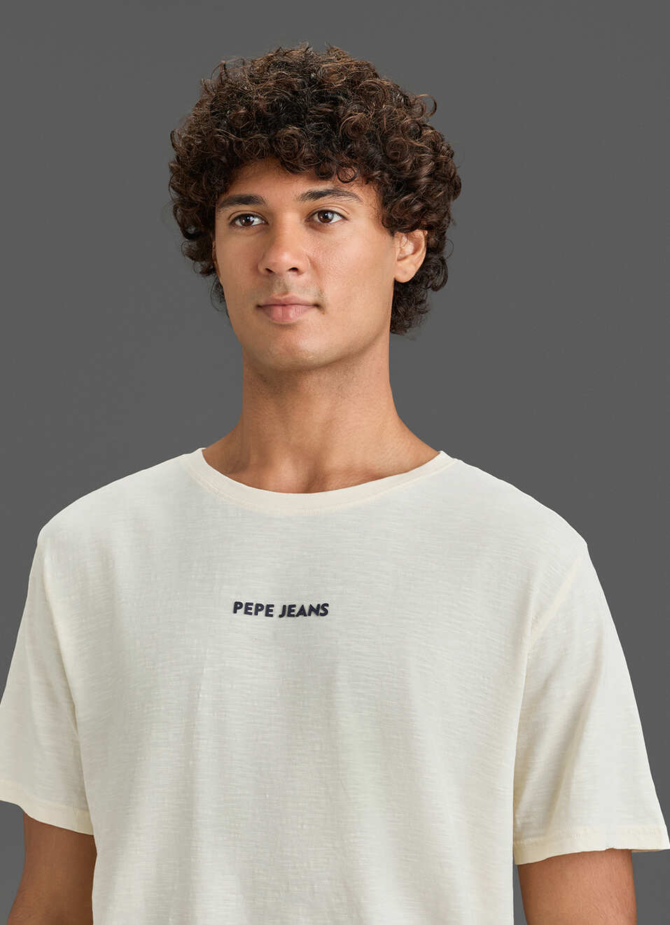 Men Ivory White Relaxed Fit Short Sleeve Graphic T-shirt, , large image number 4
