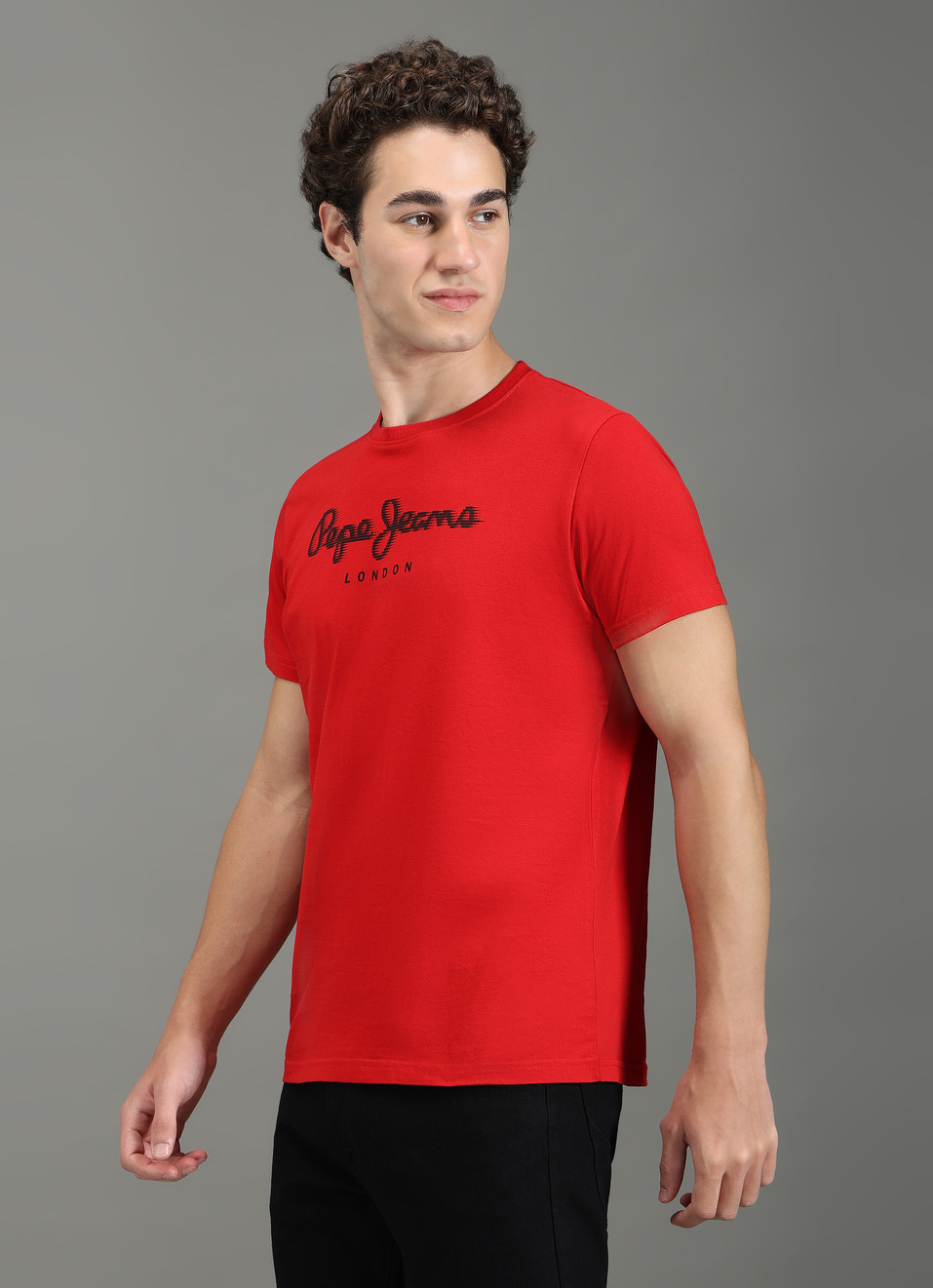 Men Red Graphic Slim Fit T-shirt, , large image number 3