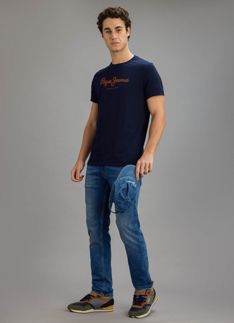 Men Navy Graphic Slim Fit T-shirt, , large image number 5