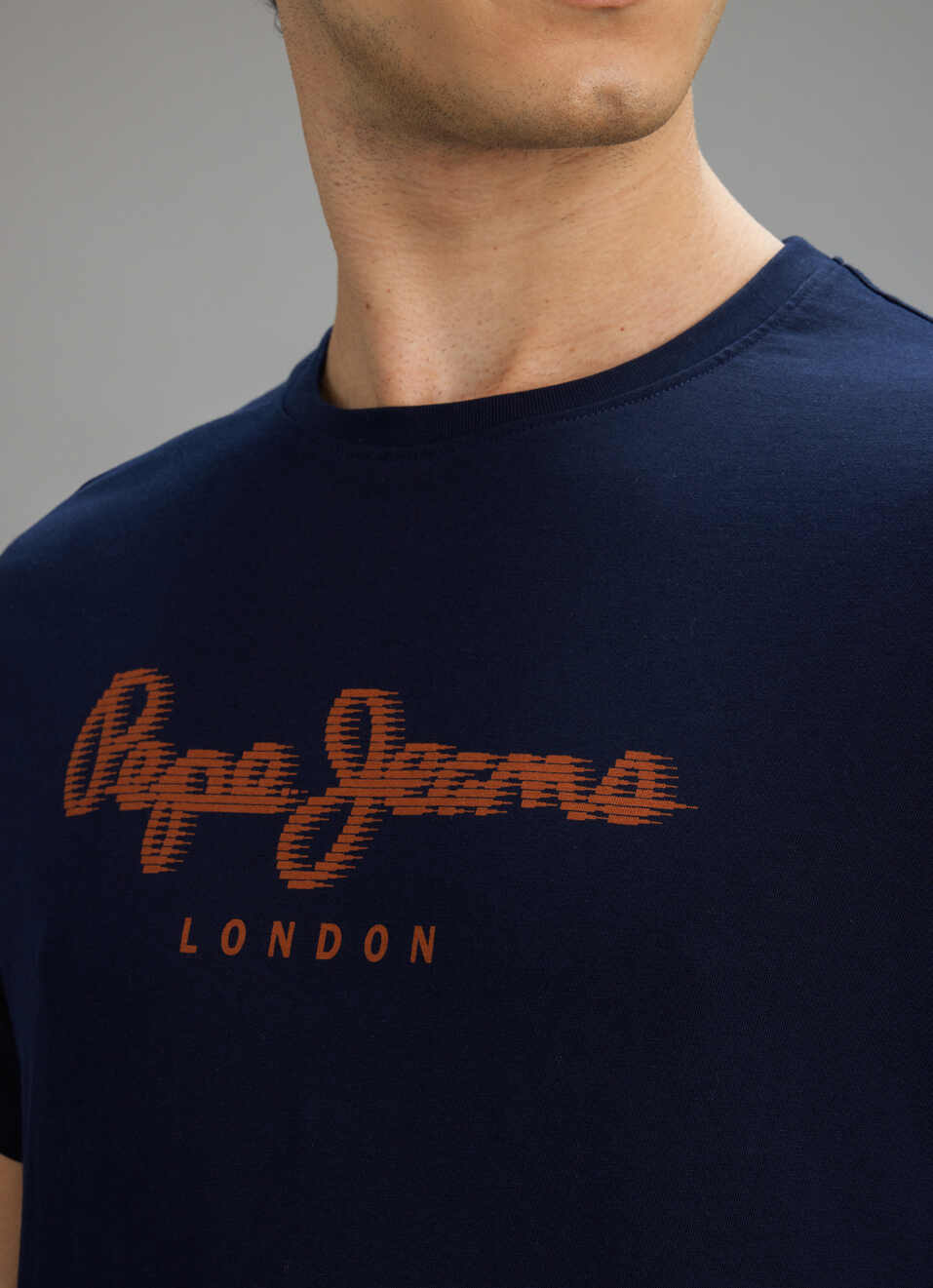 Men Navy Graphic Slim Fit T-shirt, , large image number 6