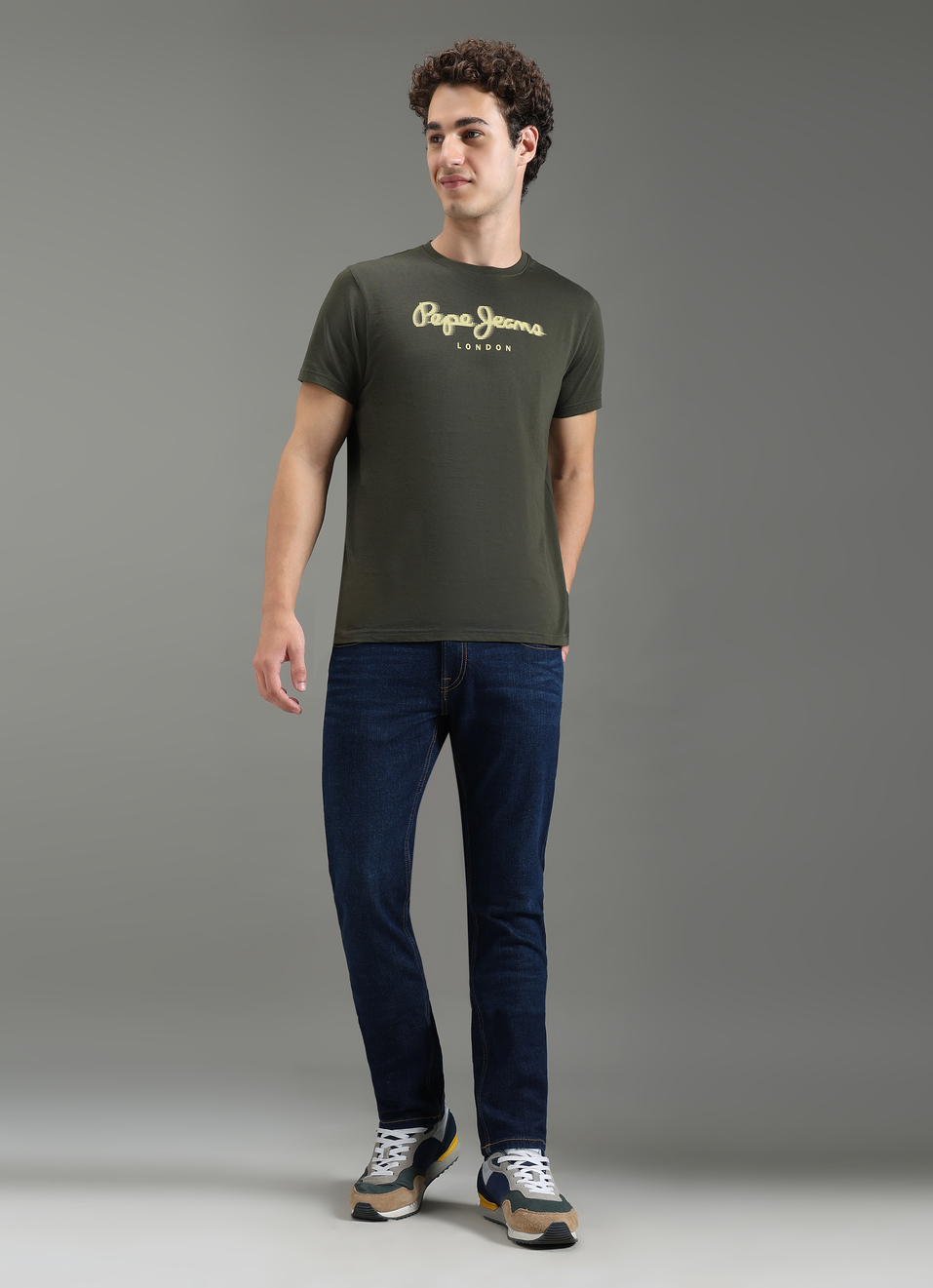 Men Green Graphic Slim Fit T-shirt, , large image number 5