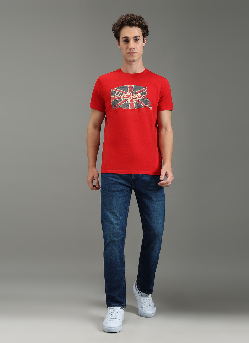 Men Red Graphic Slim Fit T-shirt, , large image number 5