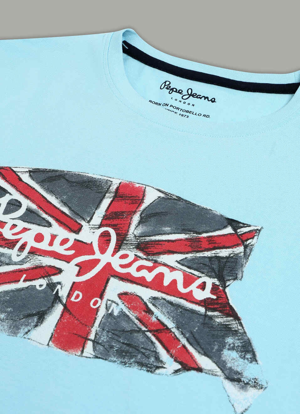 Men Blue Graphic Slim Fit T-shirt, , large image number 7