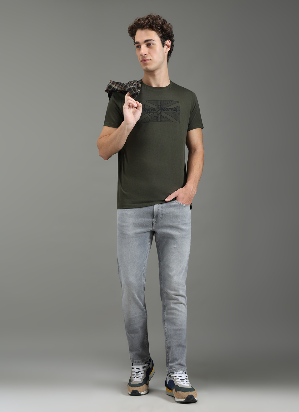 Men Green Slim Fit Graphic T-shirt, , large image number 5