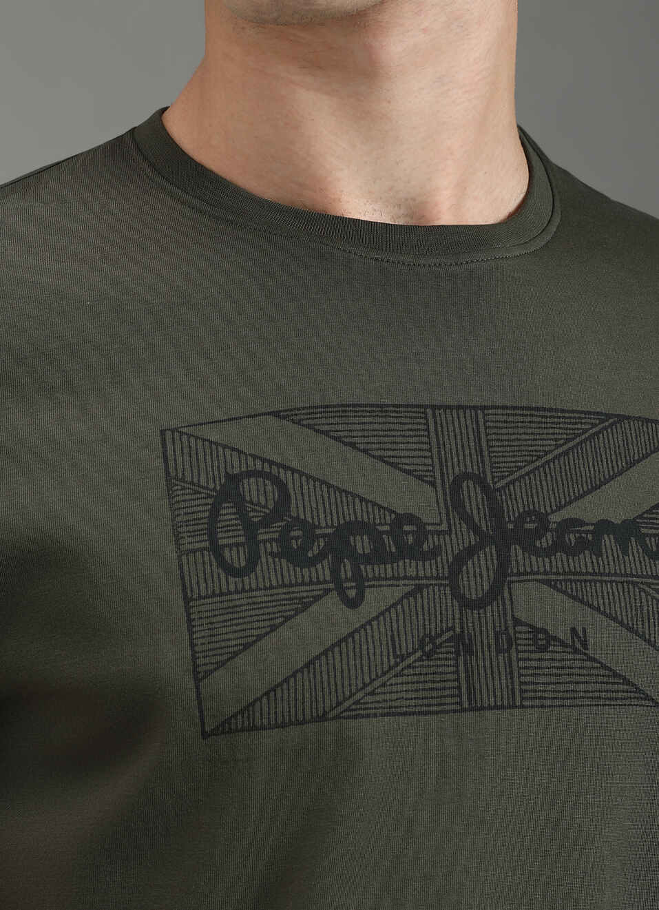 Men Green Slim Fit Graphic T-shirt, , large image number 6