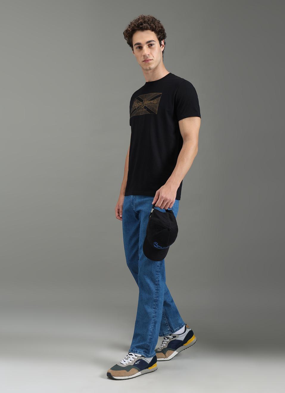 Men Black Slim Fit Graphic T-shirt, , large image number 5