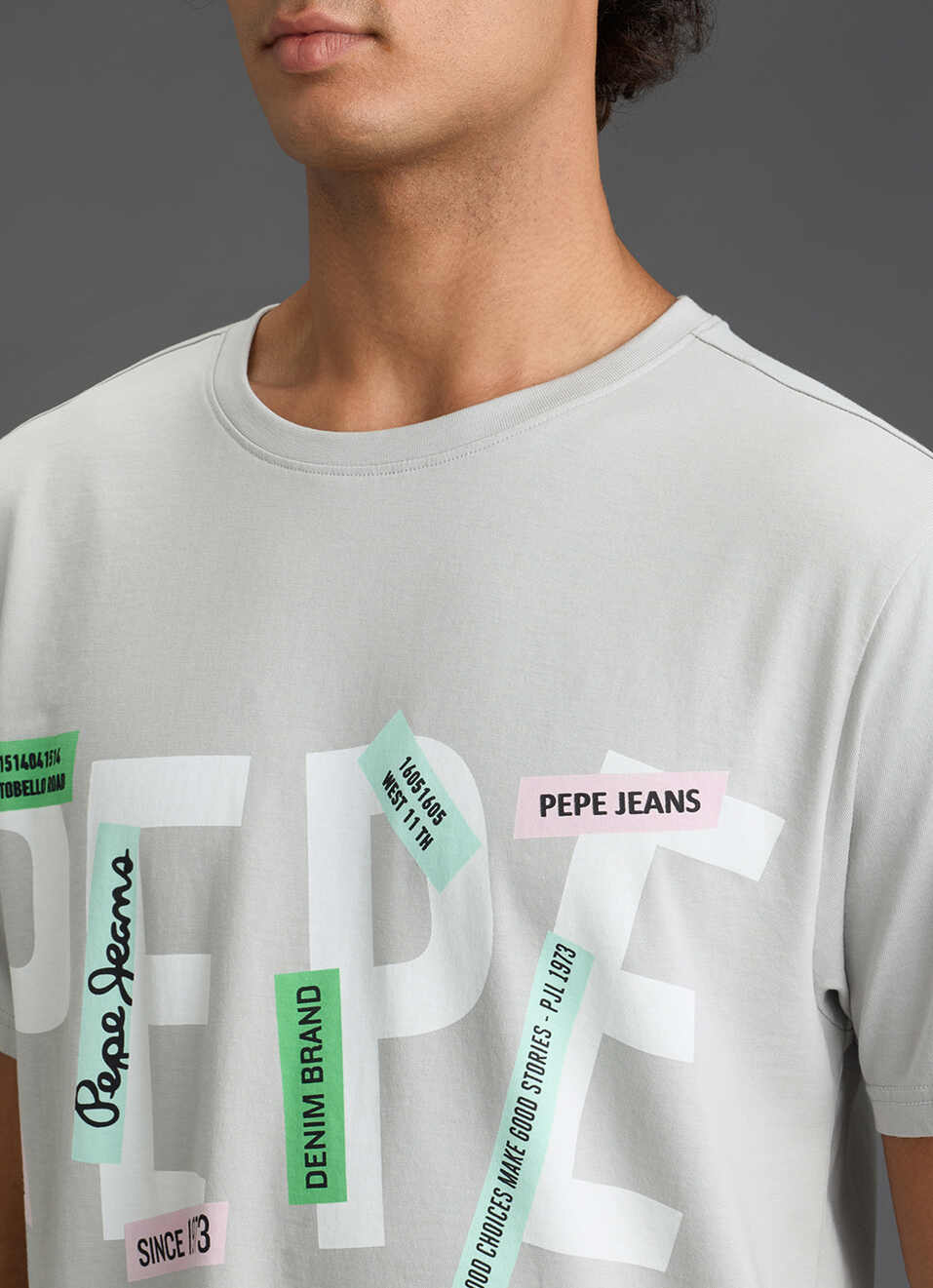 Men Grey Graphic Relaxed Fit T-shirt, , large image number 1