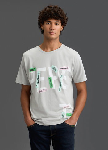 Men Grey Graphic Relaxed Fit T-shirt