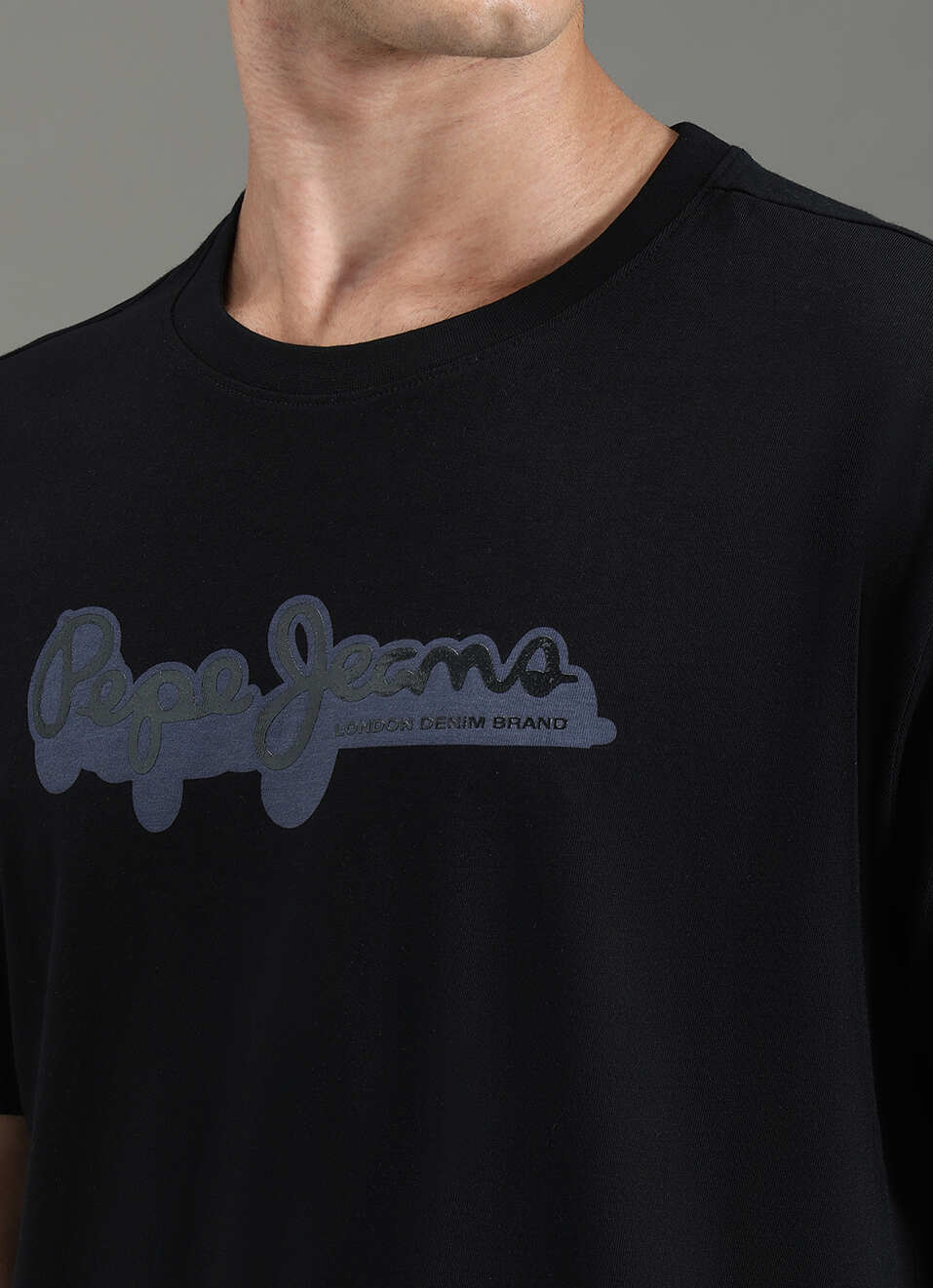 Men Black Relaxed Fit Graphic T-shirt, , large image number 1