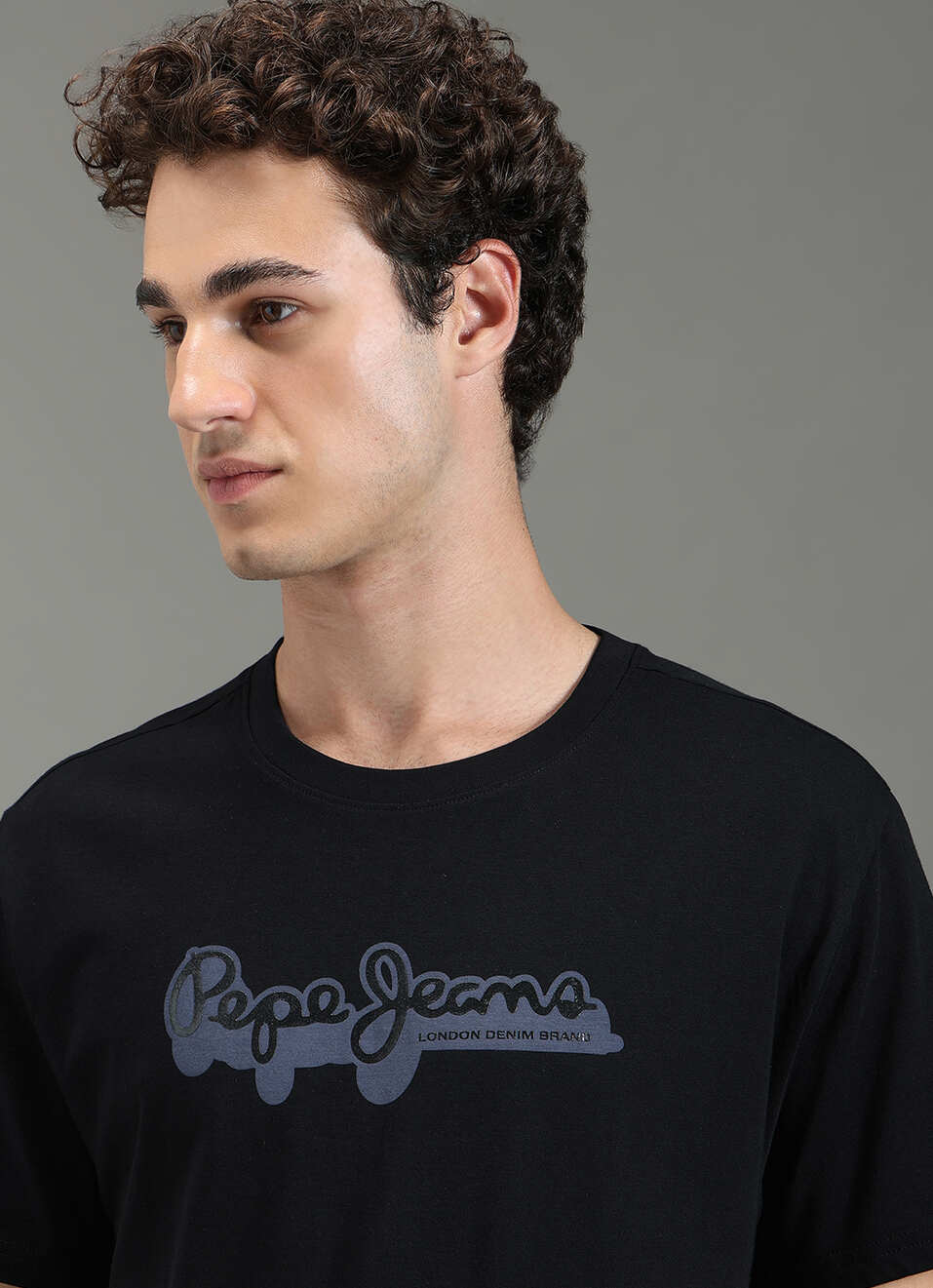 Men Black Relaxed Fit Graphic T-shirt, , large image number 4