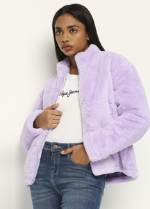 Purple Band Collar Jacket | Pepe Jeans India