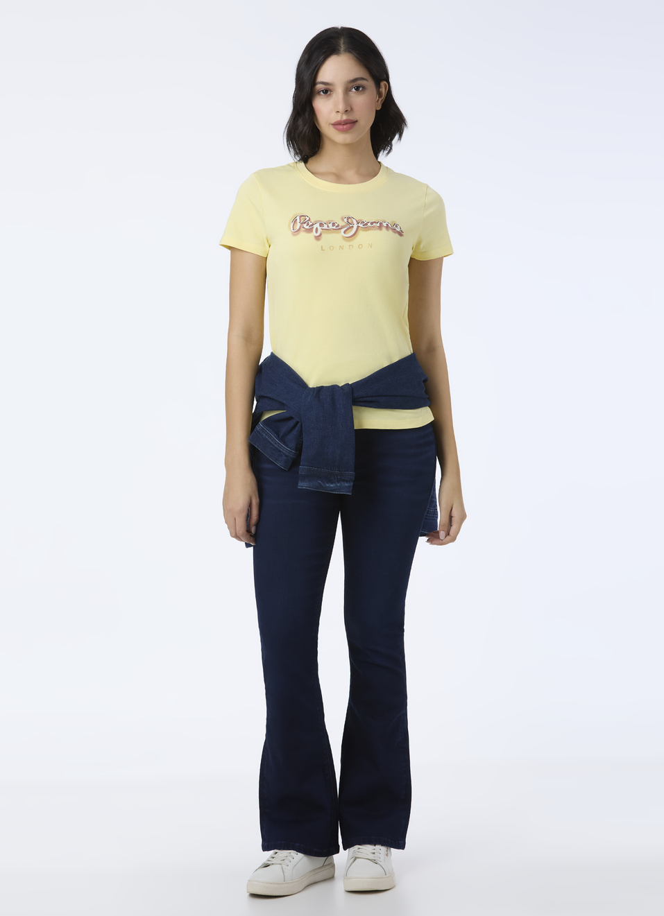 Women Yellow Round Neck Short Sleeve T-shirt, , large image number 5