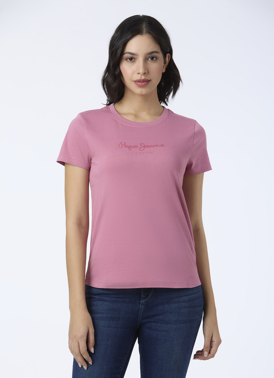 Women Pink Graphic Print Short Sleeve T-shirt, , large image number 1