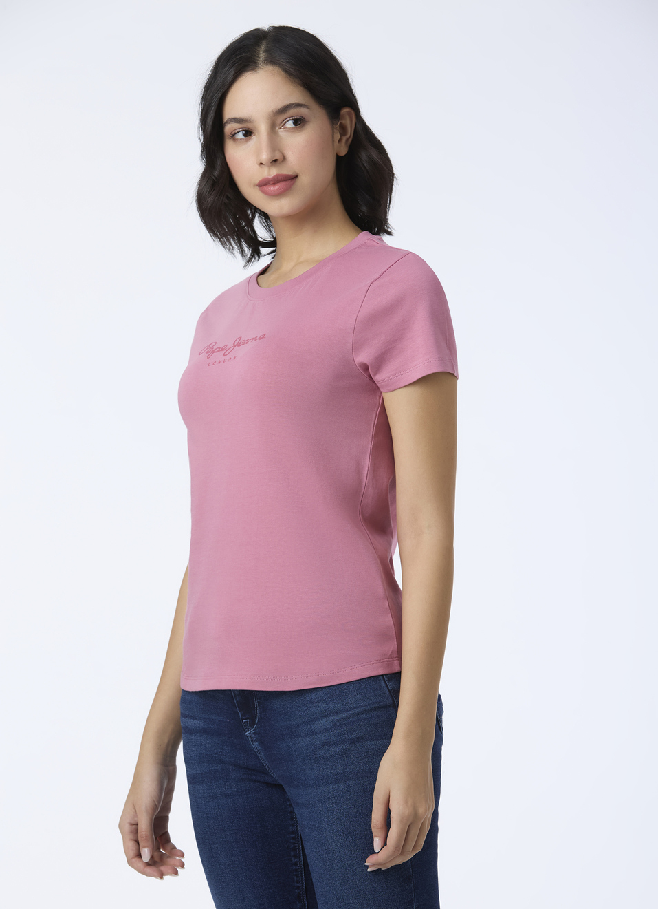 Women Pink Graphic Print Short Sleeve T-shirt, , large image number 3