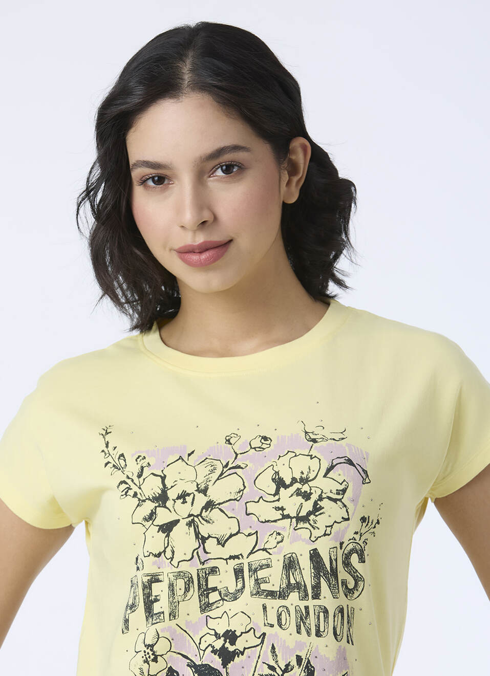 Women Yellow Graphic Print Short Sleeve T-shirt, , large image number 4