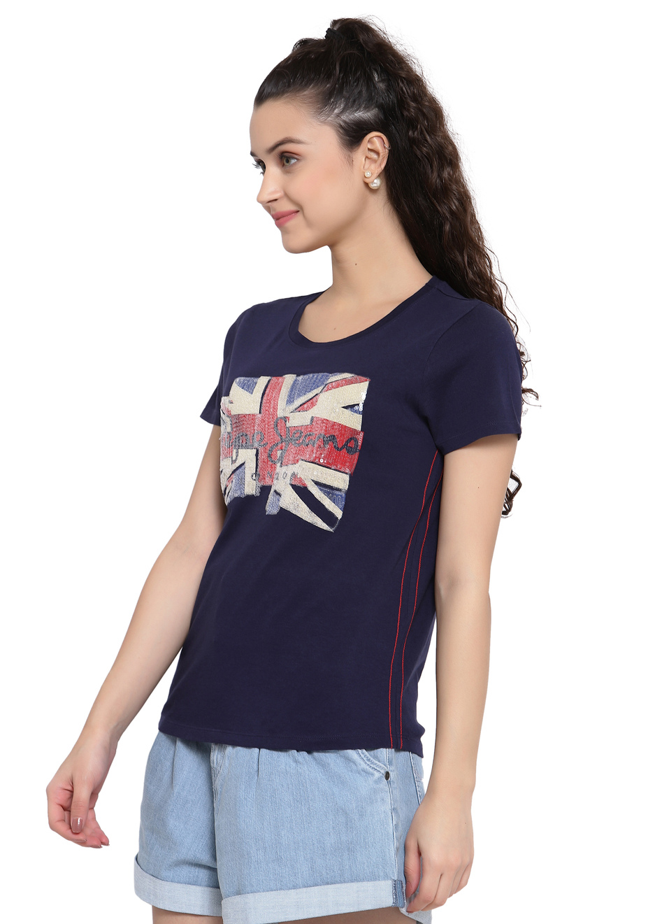 Blaze Union Jack Graphic T Shirt With Sequin, , large image number 2