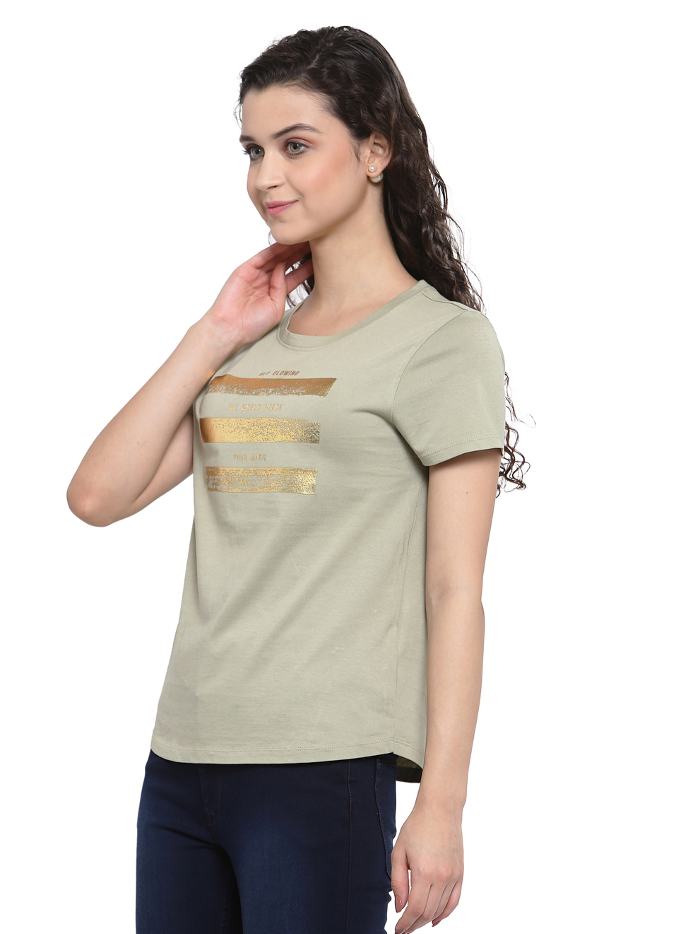 Lina Slogan Graphic T Shirt, , large image number 2