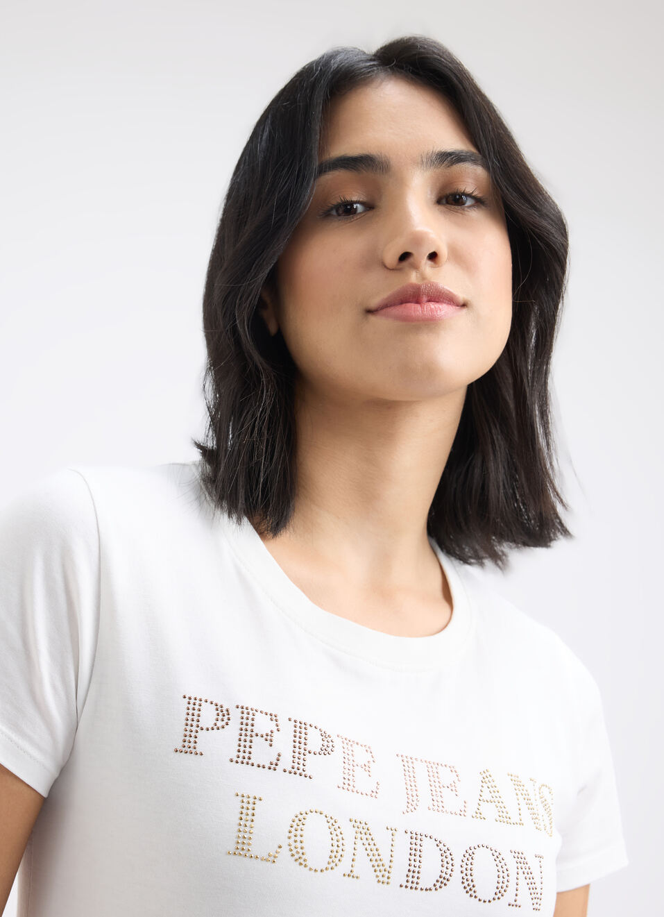 Women Ecru Embellished Short Sleeve T-shirt, , large image number 4