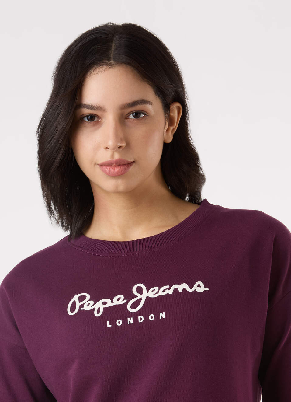 Women  Purple Logo Print Comfort Fit Sweatshirt, , large image number 4