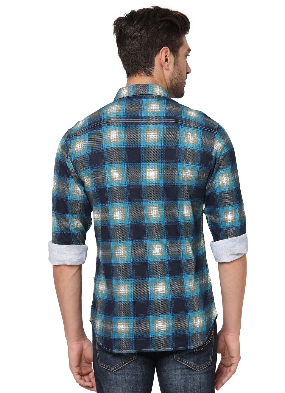 Dam Single Jersey Printed Check Shirt, , large image number 1
