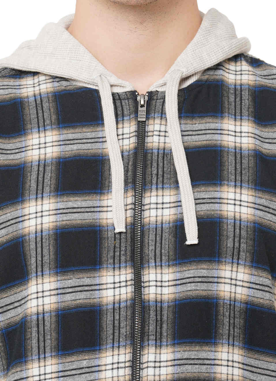 Solarte Shiruku Zip Through Check Shirt, , large image number 4