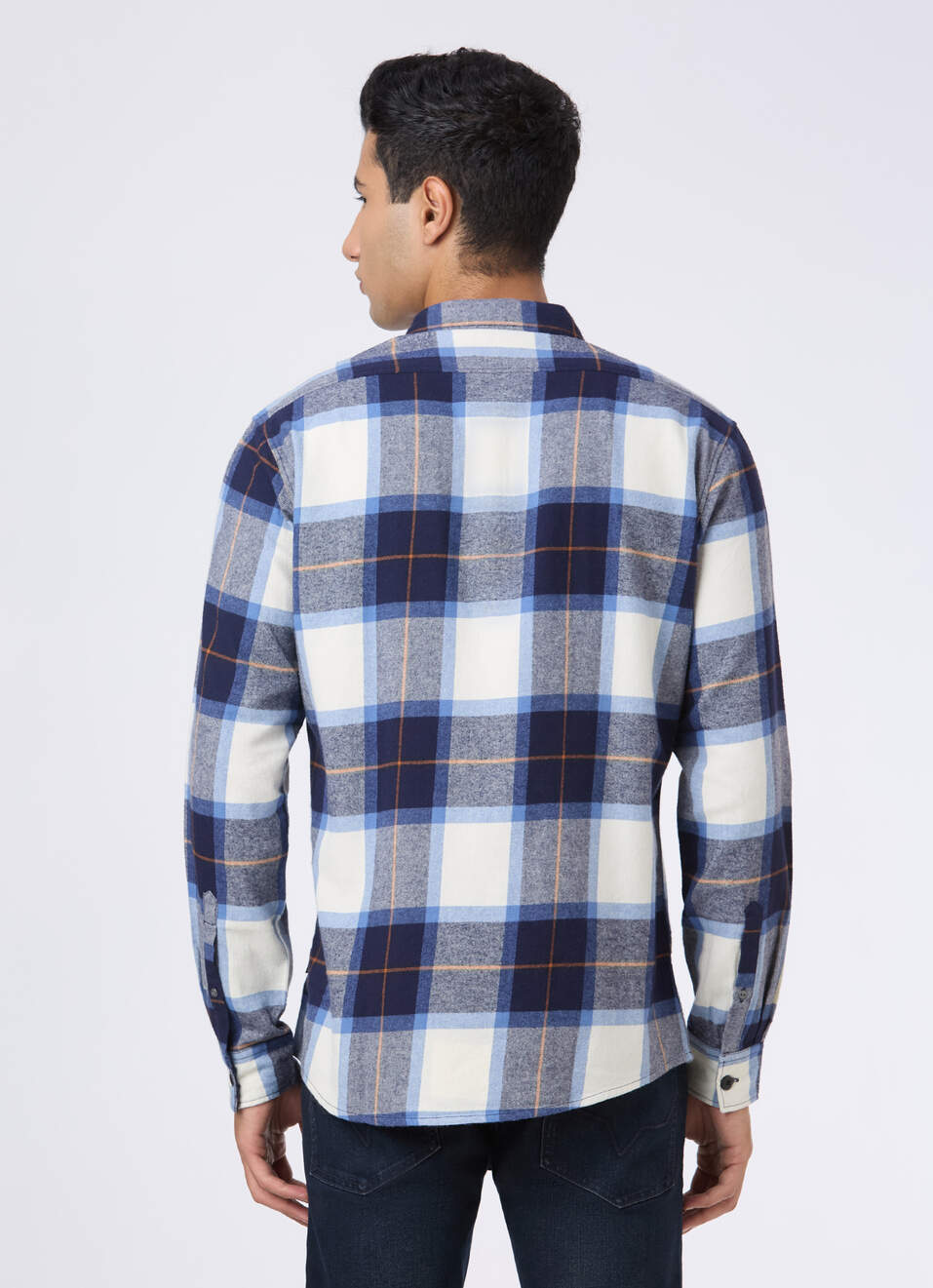 Men Blue Tarten Check Full Sleeve Shirt, , large image number 2