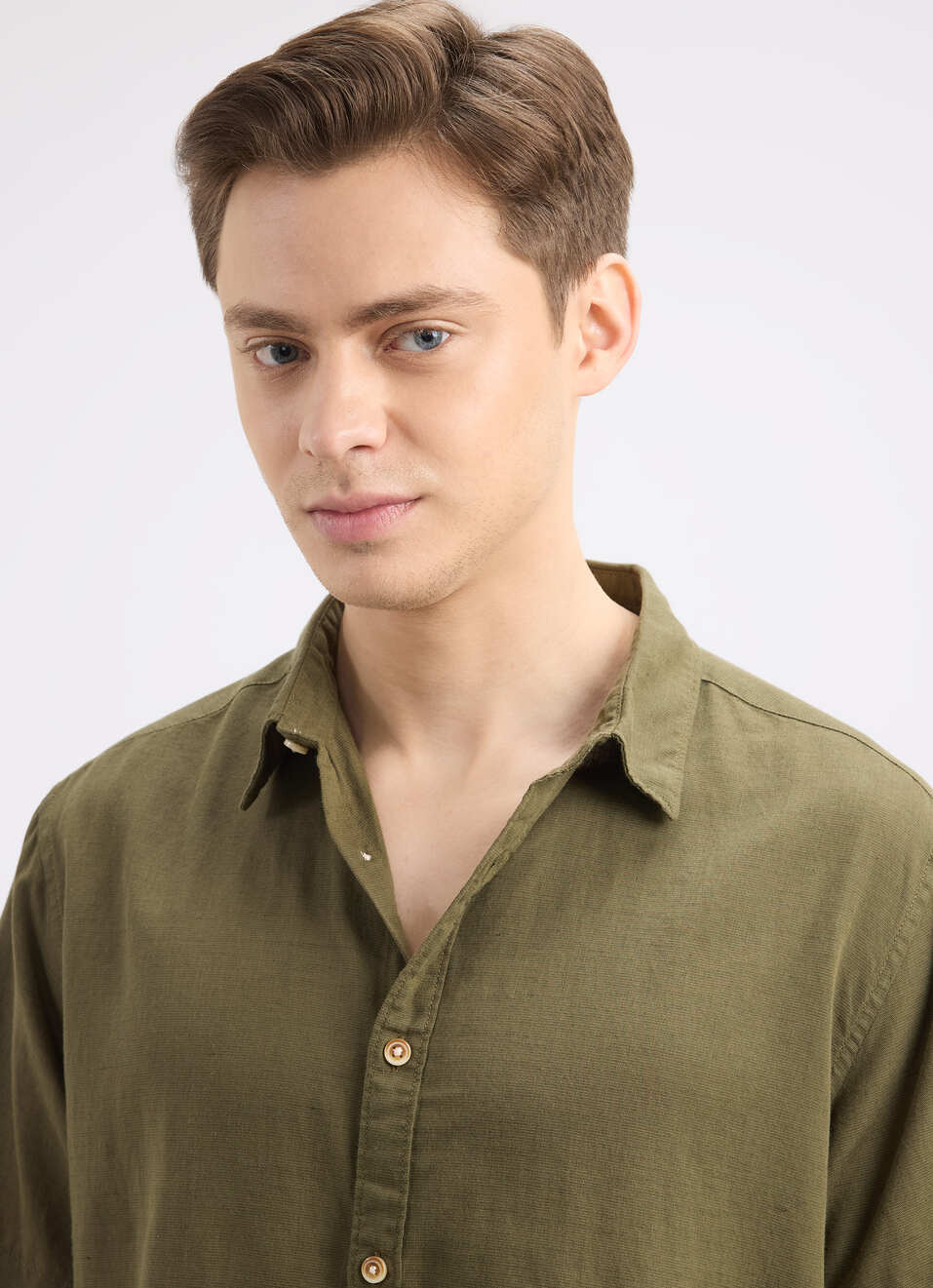 Men Green Short Sleeve Shirt, , large image number 4