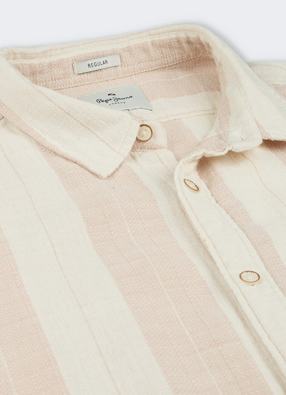 Men Peach Orange Striped Shirt, , large image number 7