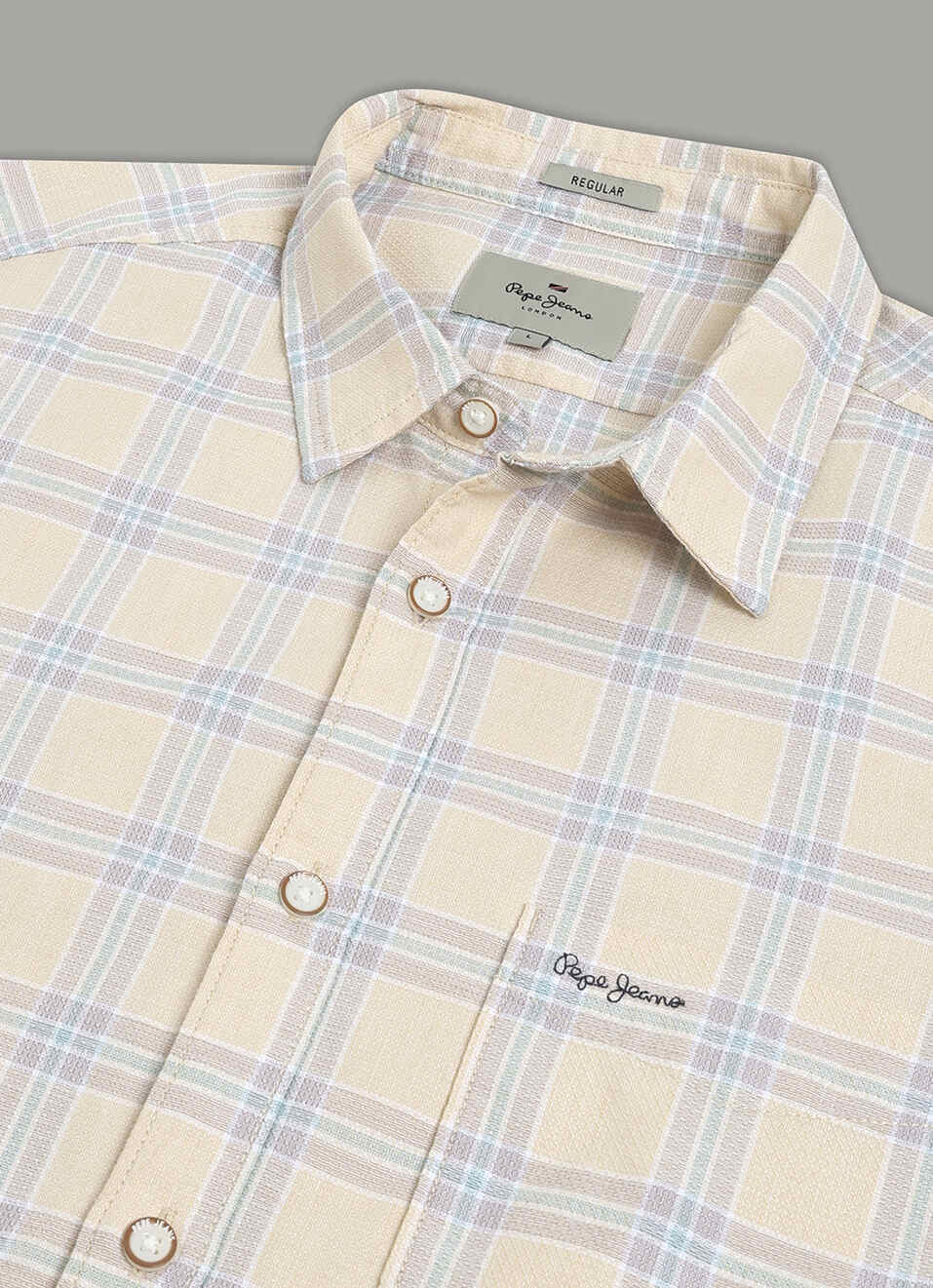 Men Yellow Regular Fit Full Sleeve Checked Shirt, , large image number 3