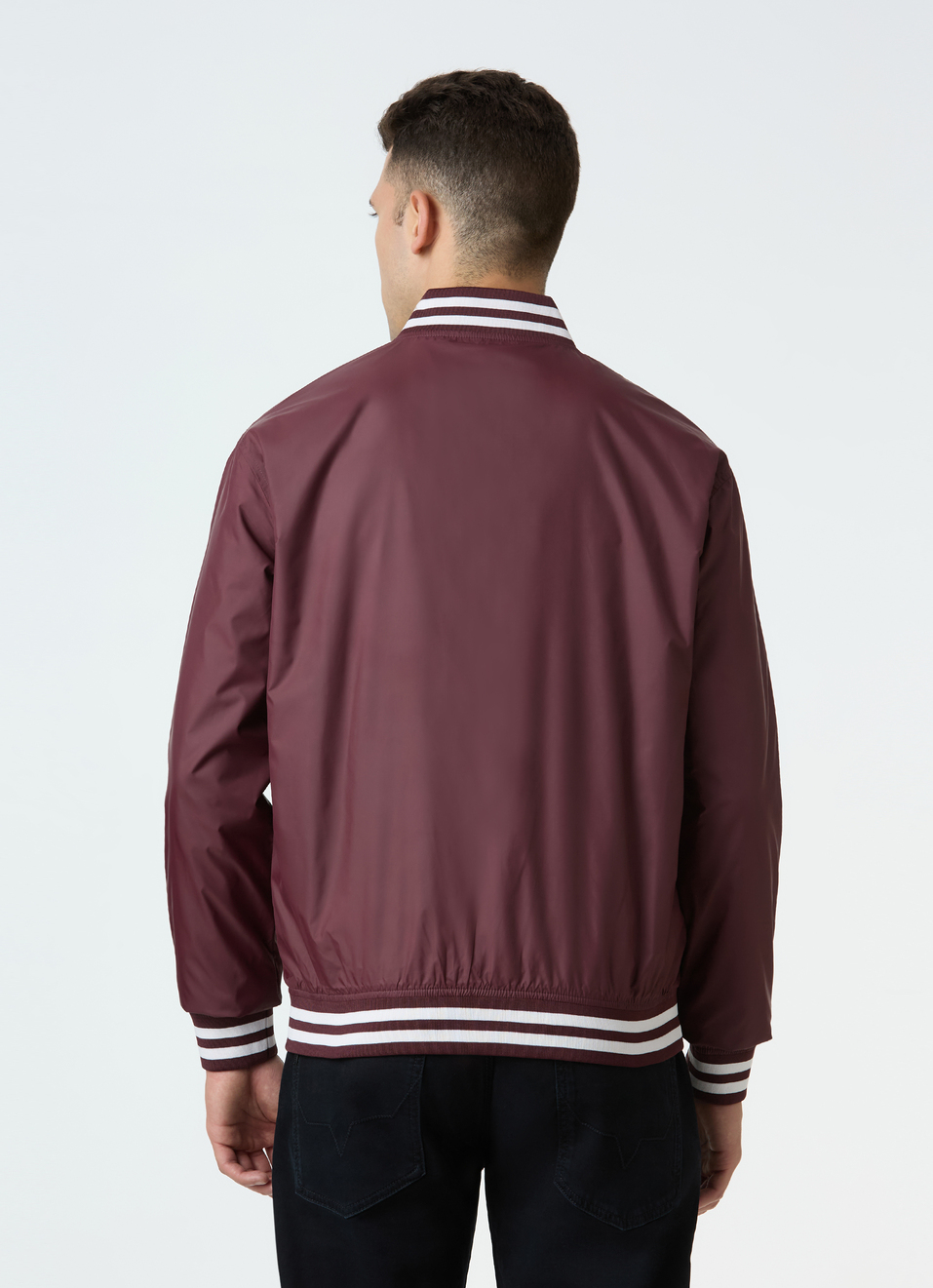 Men Burgundy Full Sleeve Lightweight Jacket, , large image number 2
