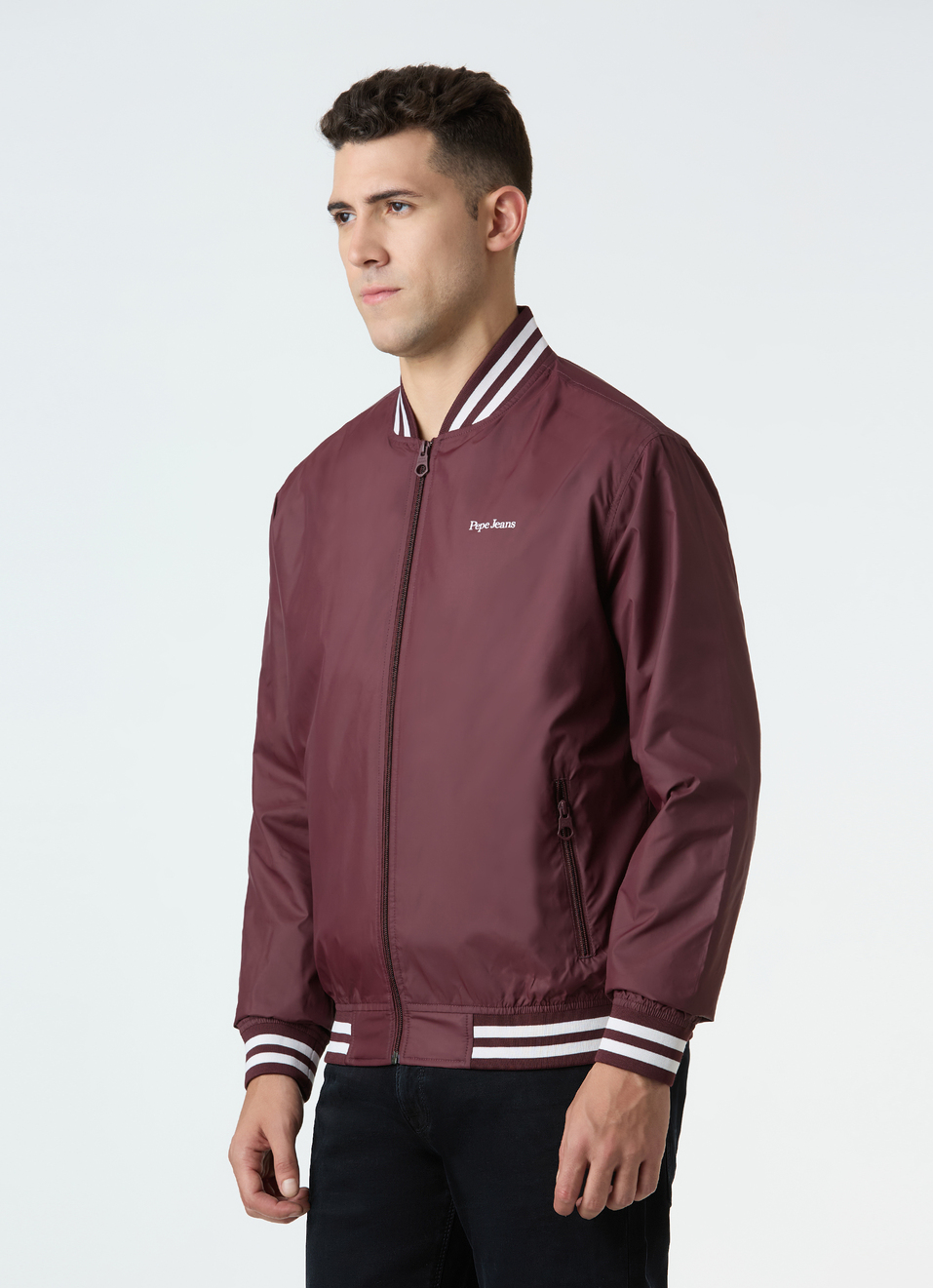 Men Burgundy Full Sleeve Lightweight Jacket, , large image number 3