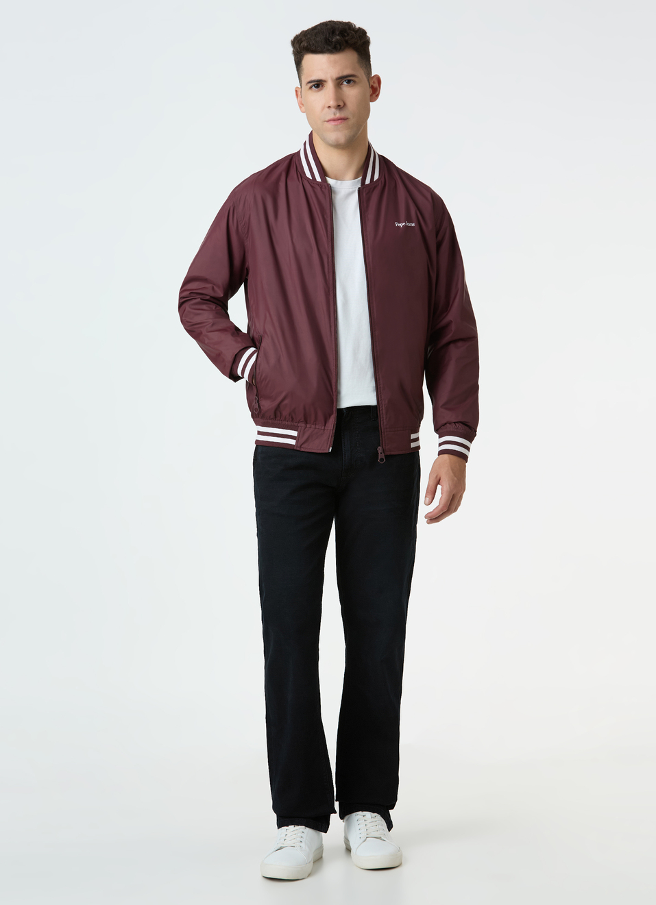 Men Burgundy Full Sleeve Lightweight Jacket, , large image number 5