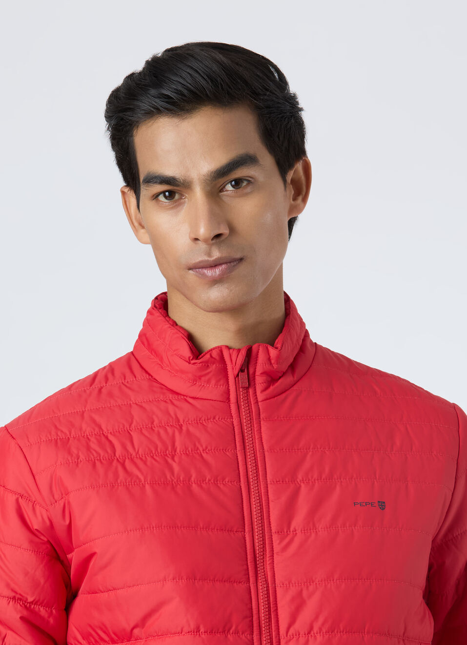 Men Red Quilted Puffer Jacket, , large image number 4